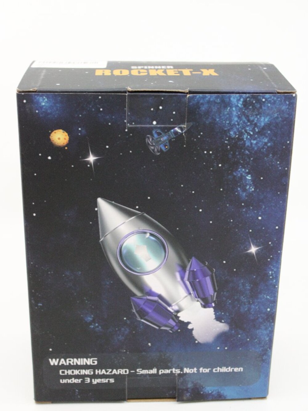 The Spinner Rocket-X is a motorized flying foam rocket toy that is designed for